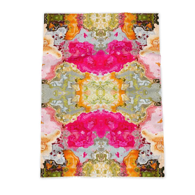 Tea Towels - Tokri Half Panama Cotton / Navy Wavy Edge