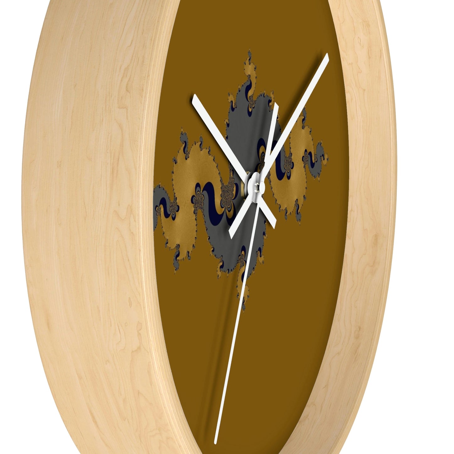 Office Wall Clock - Wooden / Black / 10"