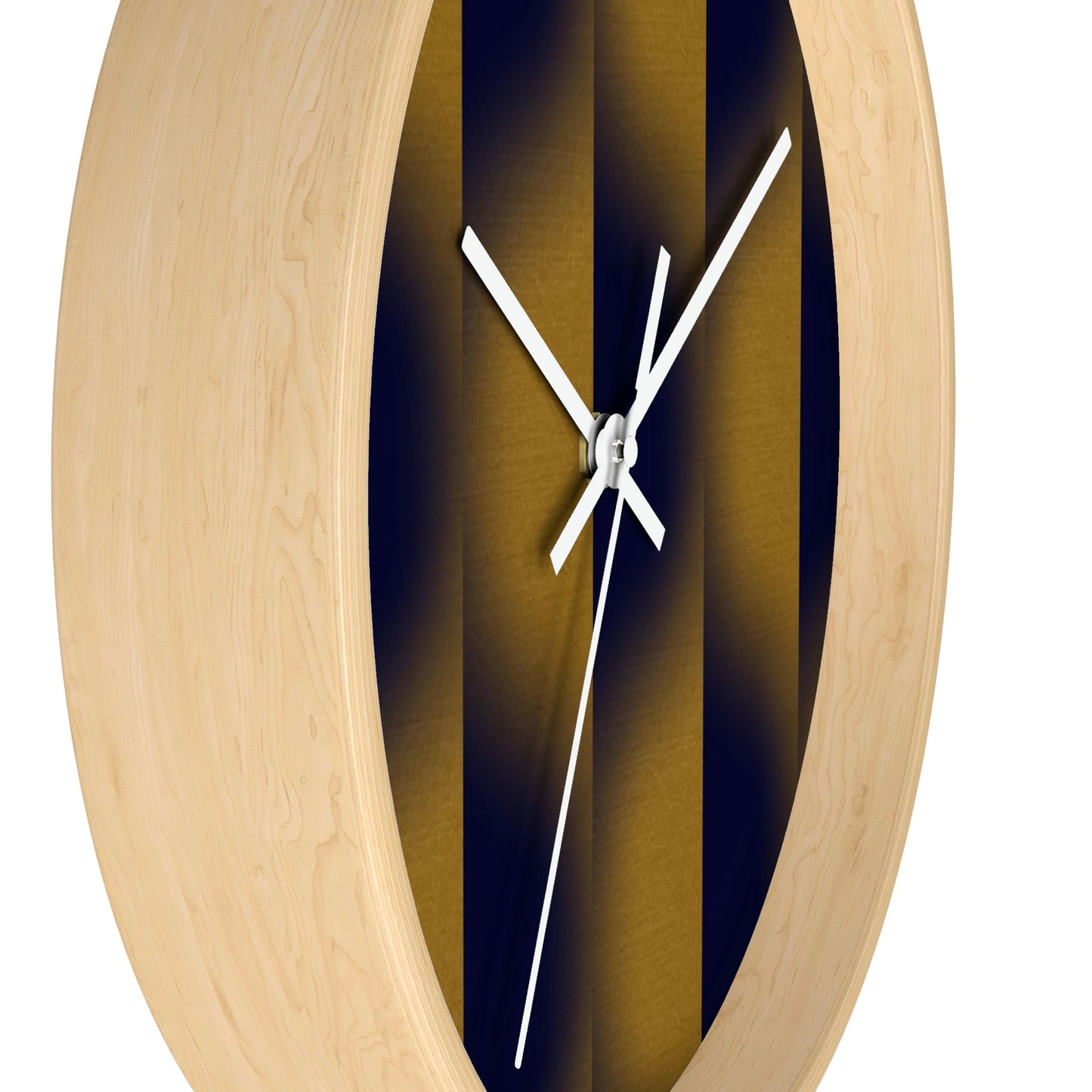 Office Wall Clock - Wooden / Black / 10"
